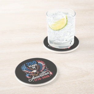 250th Anniversary USA Patriotic Eagle 250 Years Coaster