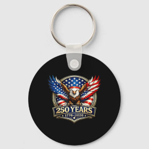 250th Anniversary USA Patriotic Eagle 250 Years Key Ring