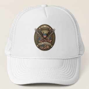 250th Anniversary USA Patriotic Eagle Trucker Hat