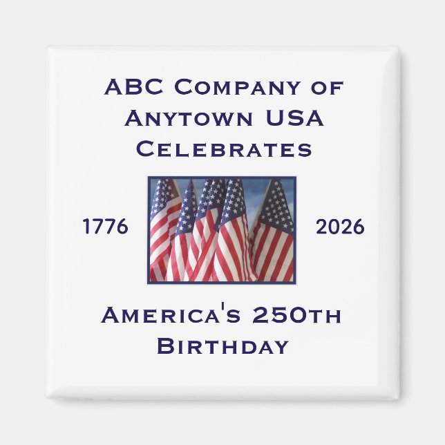 250th Anniversary USA Patriotic Flags  Magnet (Front)
