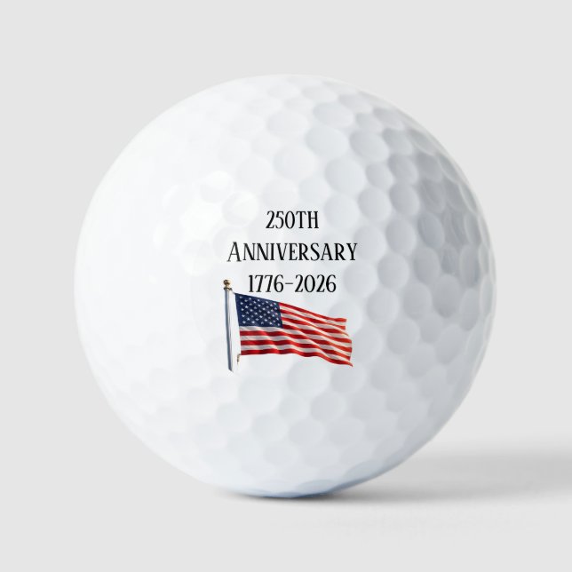 250th Anniversary USA Patriotic Keepsake Golf Balls (Front)