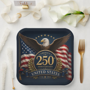 250th Anniversary USA Patriotic Keepsake Paper Plate