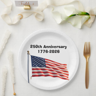 250th Anniversary USA Patriotic Keepsake Paper Plate