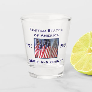 250th Anniversary USA Patriotic Keepsake Shot Glass