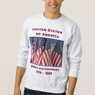 250th Anniversary USA Patriotic Light Grey Sweatshirt