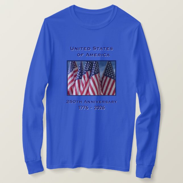 250th Anniversary USA Patriotic Long Sleeve T-Shirt (Design Front)