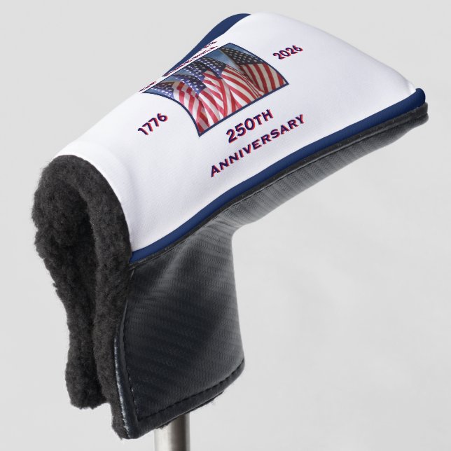 250th Anniversary USA Patriotic Putter Golf Head Cover (3/4 Front)