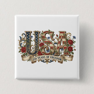 250th Anniversary USA Semiquincentennial 15 Cm Square Badge