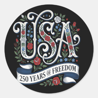 250th Anniversary Usa Shirt Women Patriotic 4th Of Classic Round Sticker