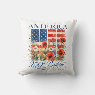250th Anniversary USA Women 4th of July America 25 Cushion