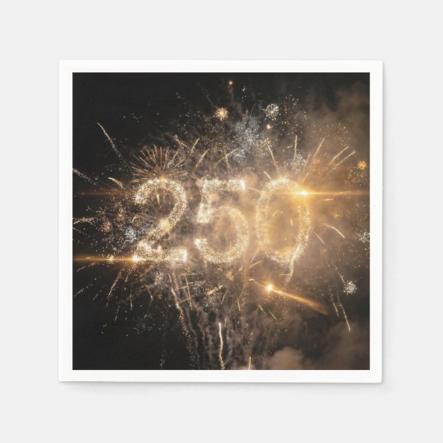 250th Birthday Firework Celebration Napkin (Front)