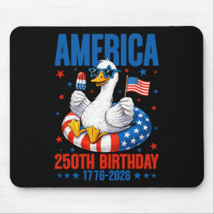 250th Birthday Goose Usa Flag 250 America Years Of Mouse Pad