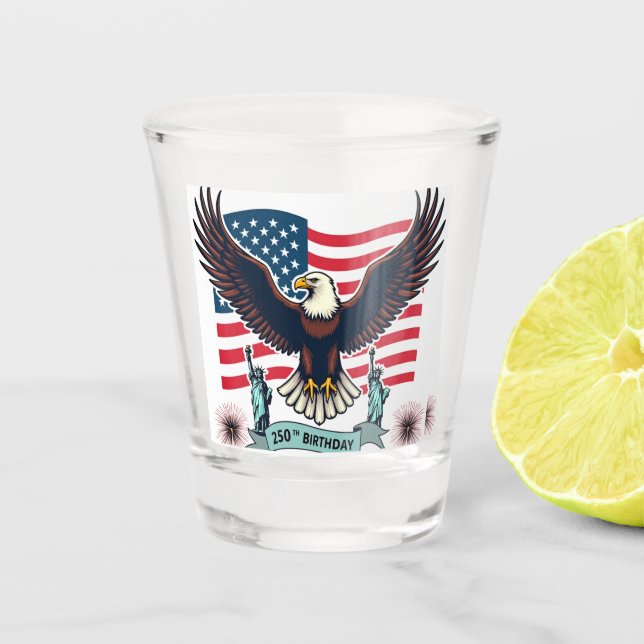 250th Birthday Shot Glass (Front)