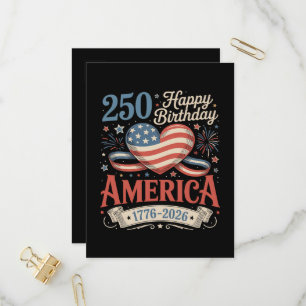  250th Birthday USA 250 Years Invitation Postcard