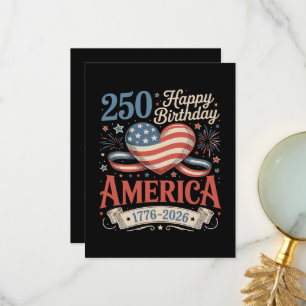 250th Birthday USA 250 Years Thank You Card