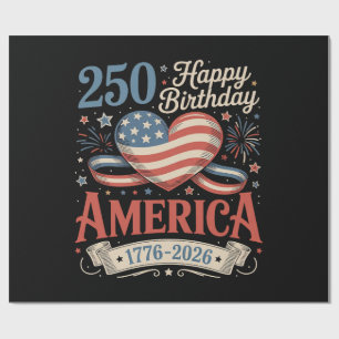 250th Birthday USA 250 Years Wrapping Paper
