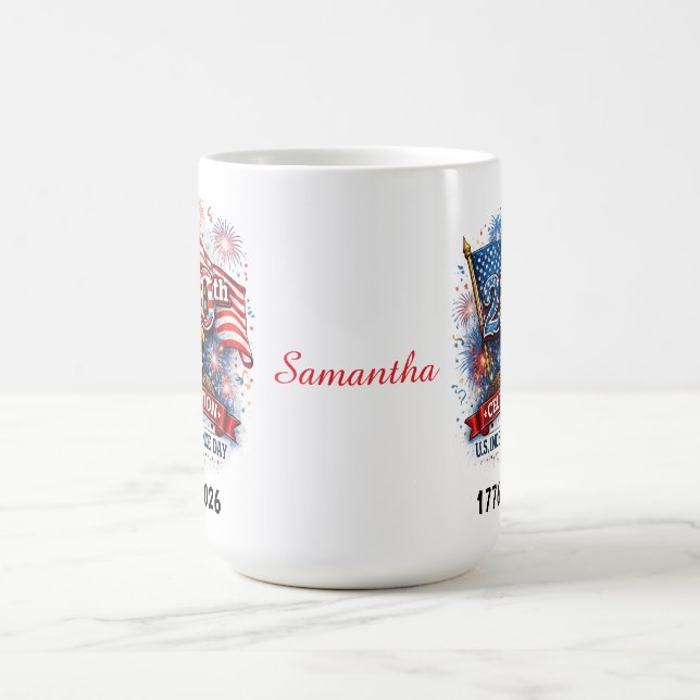 250th Celebration US Independence Day 1776 - 2026 Coffee Mug (Center)