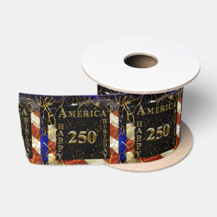 250th Happy Birthday America! Satin Ribbon