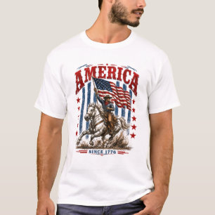 250th Patriotic Anniversary USA Horse T-Shirt