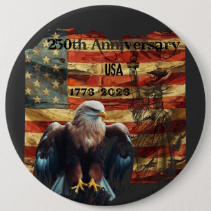 250th United States Semiquincentennial  6 Cm Round Badge