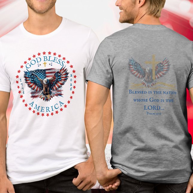 250th US God Bless America Blessed is the Nation Tri-Blend Shirt (Creator Uploaded)
