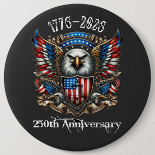 250th  USA Anniversary 1776 2026 6 Cm Round Badge