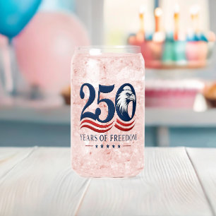 250th USA Anniversary Can Glass