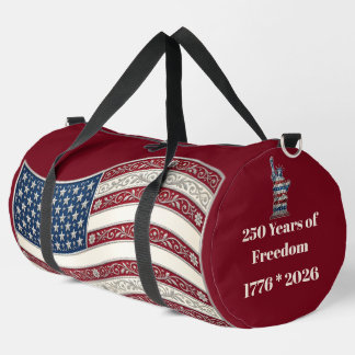 250th USA Anniversary Statue Of Liberty Patriotic Duffle Bag