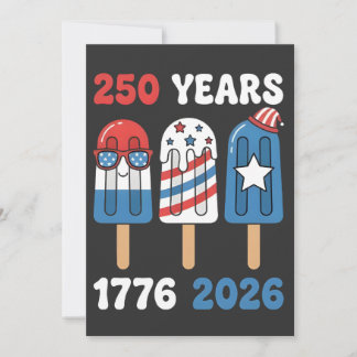 250th Years 1776 2026 4th July Ice Cream  Announcement