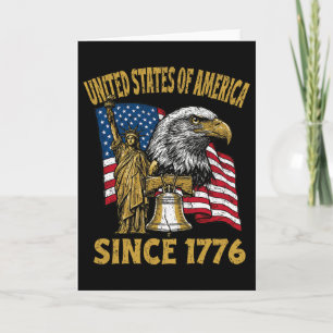 250th Years Liberty Bell Usa American Flag Ld Eagl Card