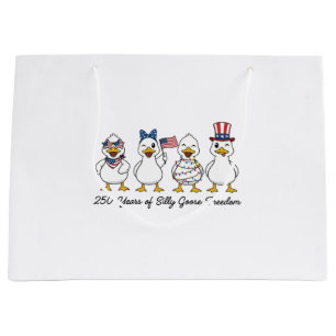 250th Years of Silly Goose Freedom Semiquincentenn Large Gift Bag