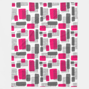 251215 - Neon Red and Grey Fleece Blanket