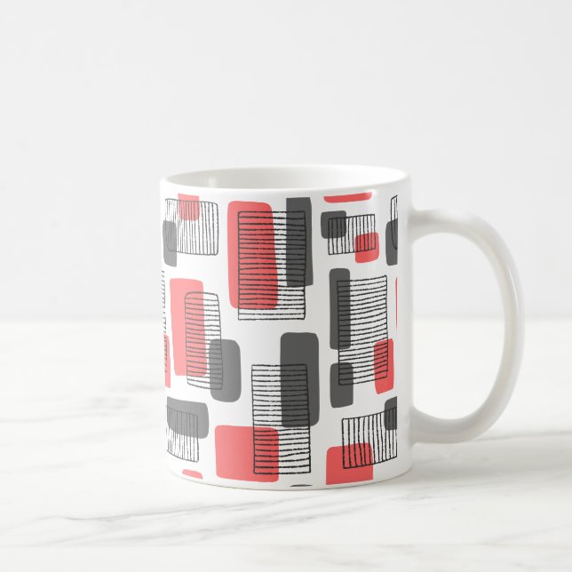 251215 - Tropical Pink and Grey Coffee Mug (Right)