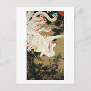 25. 老松白鳳図, 若冲 Pine-tree & Phoenix, Jakuchu Postcard