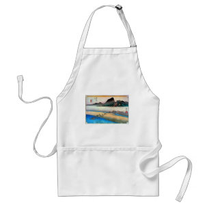 25. 金谷宿, 広重 Kanaya-juku, Hiroshige, Ukiyo-e Standard Apron