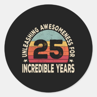 25 25Th 1998 Classic Round Sticker