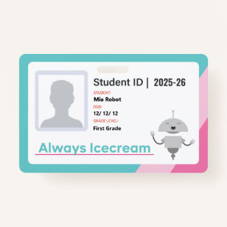 25-26 Always Icecream Badge ID Badge