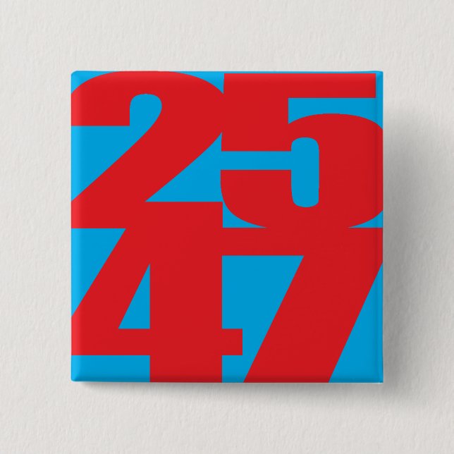 25 47 15 CM SQUARE BADGE (Front)