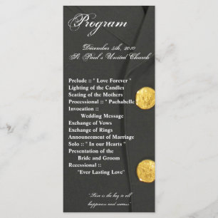 25 4x9 Wedding Program ARMY DRESS GREENS UNIFORM Programme