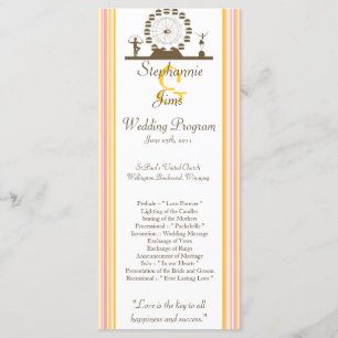 25 4x9 Wedding Program Carnival Programme