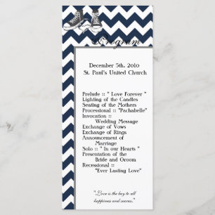 25 4x9 Wedding Program Chevron Stripe Zig Zag Prin Programme