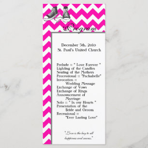 25 4x9 Wedding Program Chevron Stripe Zig Zag Prin Programme