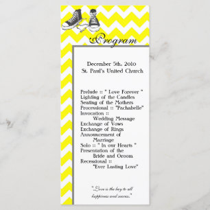 25 4x9 Wedding Program Chevron Stripe Zig Zag Prin Programme
