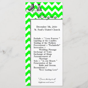 25 4x9 Wedding Program Chevron Stripe Zig Zag Prin Programme