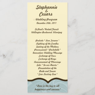 25 4x9 Wedding Program I Moustache You a Question  Programme