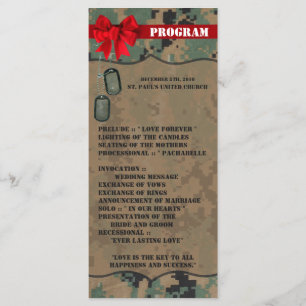 25 4x9 Wedding Program Marine DIGITAL PRINT Unifor Programme