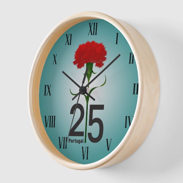 25 April, the Carnation Revolution, Portugal  Clock (Angle)