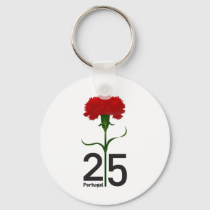 25 April, the Carnation Revolution, Portugal Key Ring