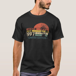 25 Birthday Gifts Awesome Since 1997 Limited Editi T-Shirt