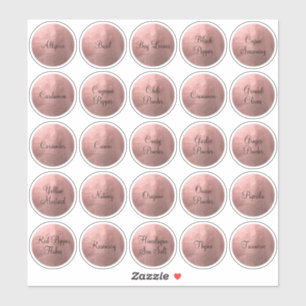 25 Black and Rose Gold Circle Spice